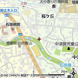 大分県別府市北石垣1442周辺の地図