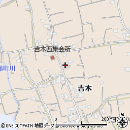 福岡県久留米市草野町吉木1635周辺の地図