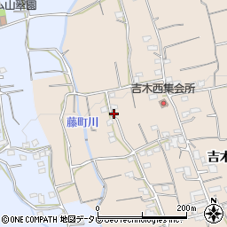 福岡県久留米市草野町吉木1550周辺の地図