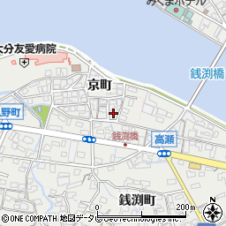大分県日田市京町周辺の地図