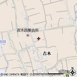 福岡県久留米市草野町吉木1630周辺の地図