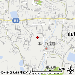 福岡県久留米市山川町424周辺の地図