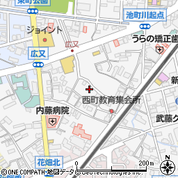 福岡県久留米市西町1492-5周辺の地図