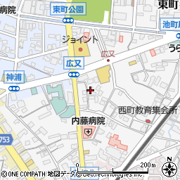 福岡県久留米市西町1508周辺の地図