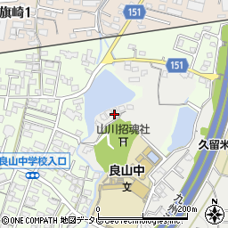 福岡県久留米市山川町16周辺の地図