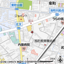 福岡県久留米市西町1512周辺の地図