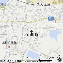 福岡県久留米市山川町672周辺の地図