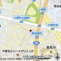 福岡県久留米市原古賀町22-53周辺の地図