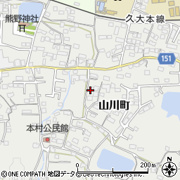 福岡県久留米市山川町684周辺の地図