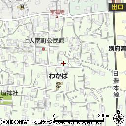 大分県別府市北石垣876-2周辺の地図