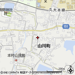 福岡県久留米市山川町680周辺の地図