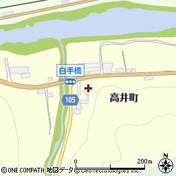 大分県日田市高井町周辺の地図