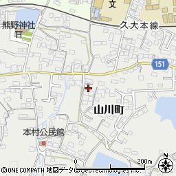 福岡県久留米市山川町698周辺の地図