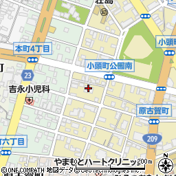 福岡県久留米市原古賀町21周辺の地図