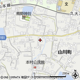 福岡県久留米市山川町382周辺の地図