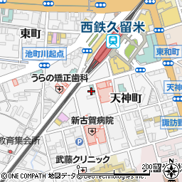 クルメターミナルホテル周辺の地図