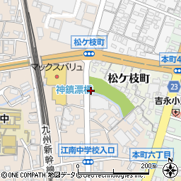 おこん川公園トイレ周辺の地図