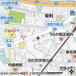 全労済福岡推進本部　筑後支所周辺の地図