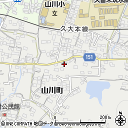 福岡県久留米市山川町721周辺の地図