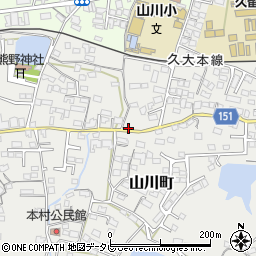 福岡県久留米市山川町1262周辺の地図