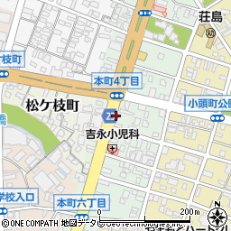 福岡県久留米市本町周辺の地図