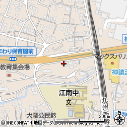 福岡県久留米市白山町周辺の地図