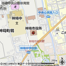 神埼市役所　市民課戸籍係周辺の地図