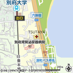 ＴＳＵＴＡＹＡ別府上人ヶ浜店周辺の地図