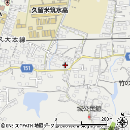 福岡県久留米市山川町1243周辺の地図