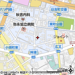 福岡県久留米市六ツ門町18-30周辺の地図