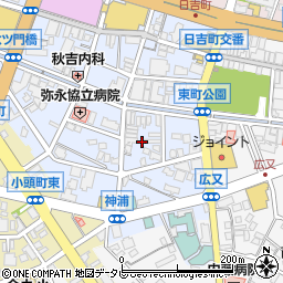 福岡県久留米市六ツ門町18周辺の地図