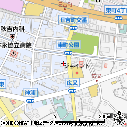 セブンイレブン久留米六ツ門店周辺の地図