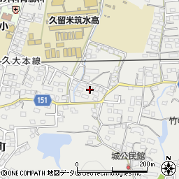 福岡県久留米市山川町1242周辺の地図