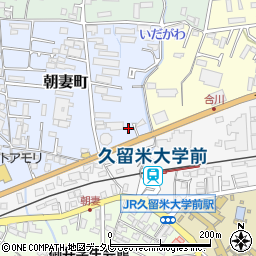 福岡県久留米市朝妻町5-39周辺の地図