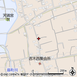 福岡県久留米市草野町吉木1595周辺の地図
