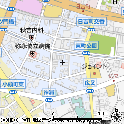 福岡県久留米市六ツ門町18-11周辺の地図