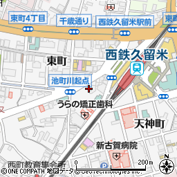 ＢＵＡＳＰＡ久留米店周辺の地図