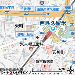 武田塾久留米校周辺の地図