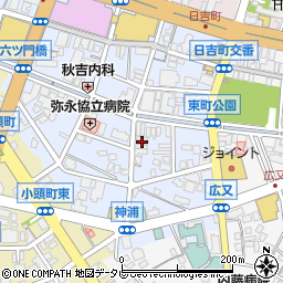 福岡県久留米市六ツ門町18-33周辺の地図