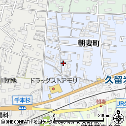 福岡県久留米市朝妻町12-48周辺の地図