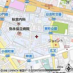 福岡県久留米市六ツ門町18-5周辺の地図
