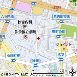 福岡県久留米市六ツ門町18-1周辺の地図