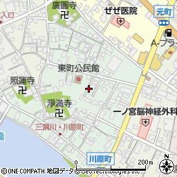 〒877-0042 大分県日田市東町の地図