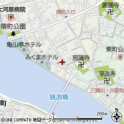 三隈飯店周辺の地図