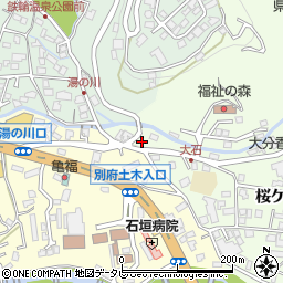 大分県別府市桜ケ丘8組周辺の地図