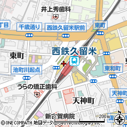 筑邦銀行西鉄久留米駅 ＡＴＭ周辺の地図