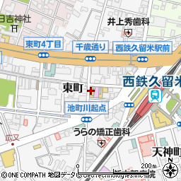 串カツ田中 西鉄久留米店周辺の地図