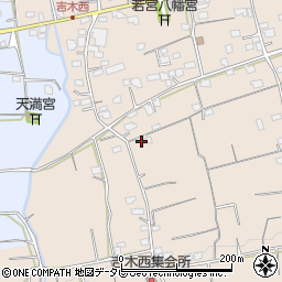 福岡県久留米市草野町吉木1338周辺の地図