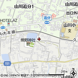 福岡県久留米市山川町1295周辺の地図