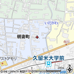 福岡県久留米市朝妻町4-22周辺の地図